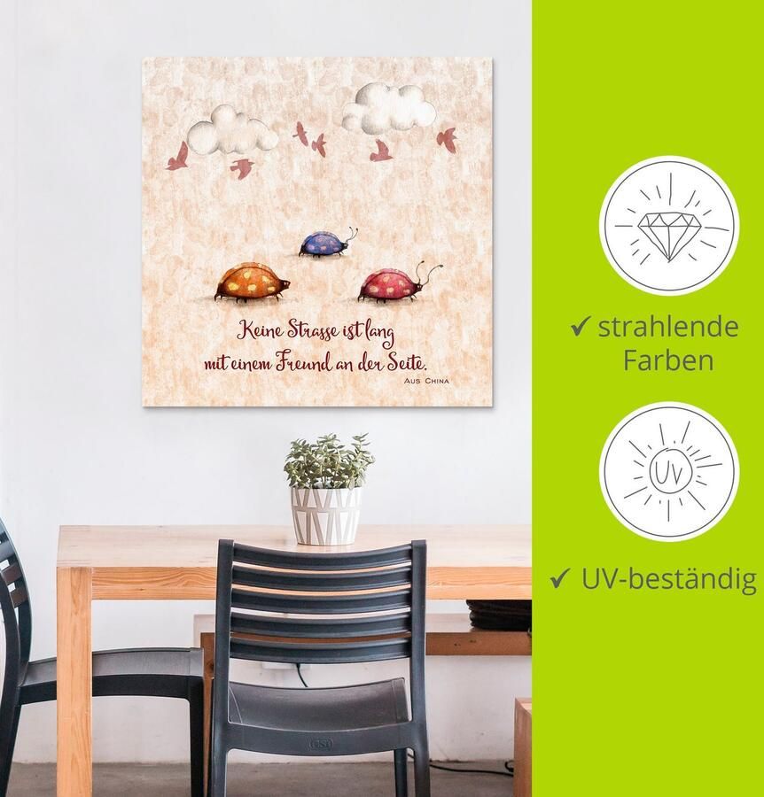 Artland Artprint Levenswijsheid vrienden als artprint van aluminium artprint voor buiten artprint op linnen poster muursticker - Foto 2