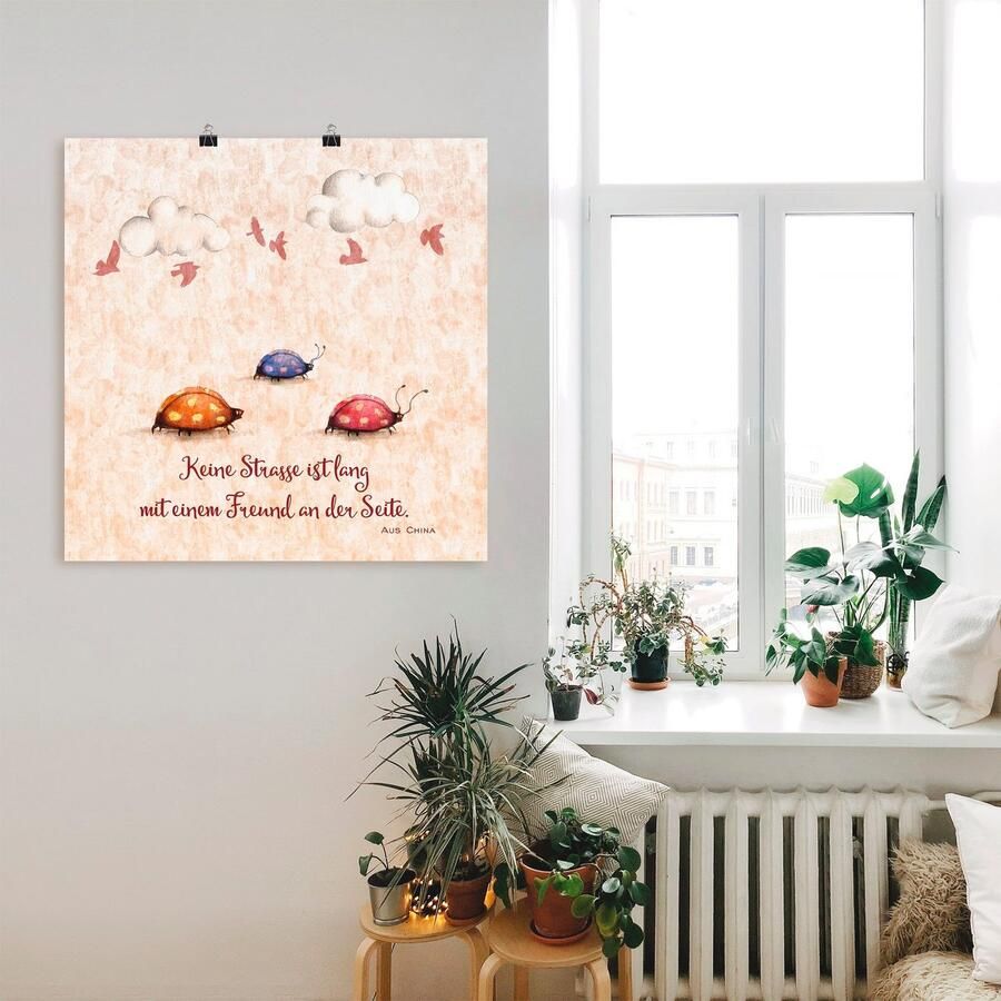 Artland Artprint Levenswijsheid vrienden als artprint van aluminium artprint voor buiten artprint op linnen poster muursticker