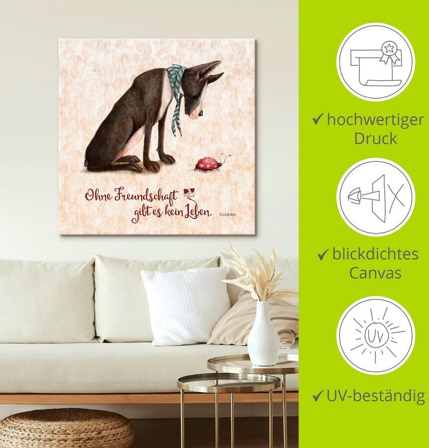 Artland Artprint Levenswijsheid vriendschap als artprint van aluminium artprint voor buiten artprint op linnen poster in verschillende maten. maten - Foto 3