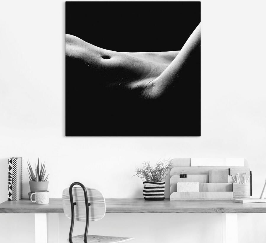 Artland Artprint Lichaamsuitsnede van een naakte vrouw als artprint op linnen poster in verschillende formaten maten - Foto 4