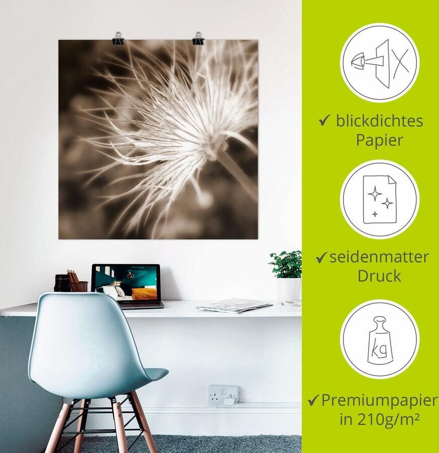 Artland Artprint Licht als een veertje als artprint op linnen poster in verschillende formaten maten - Foto 2