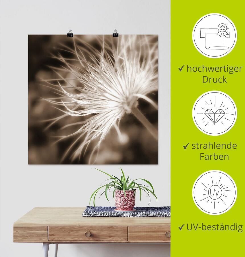 Artland Artprint Licht als een veertje als artprint op linnen poster in verschillende formaten maten - Foto 3