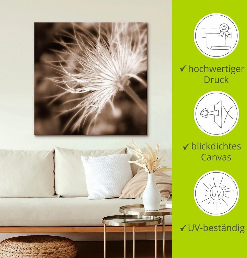 Artland Artprint Licht als een veertje als artprint op linnen poster in verschillende formaten maten - Foto 2