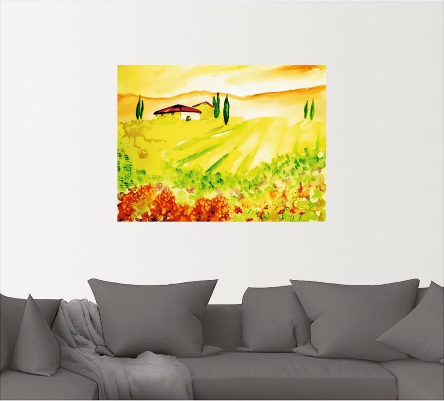 Artland Artprint Licht van Toscane als artprint op linnen poster muursticker in verschillende maten - Foto 5