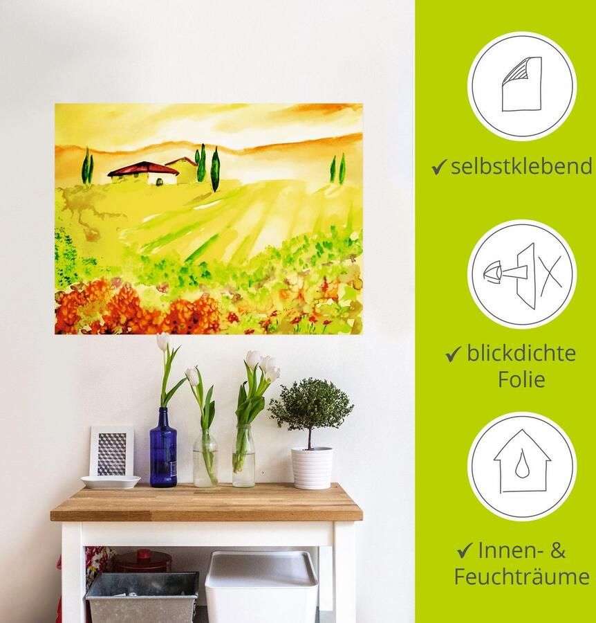 Artland Artprint Licht van Toscane als artprint op linnen poster muursticker in verschillende maten - Foto 4