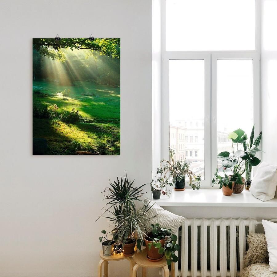 Artland Artprint Lichtbundel als artprint van aluminium artprint voor buiten artprint op linnen poster muursticker - Foto 3