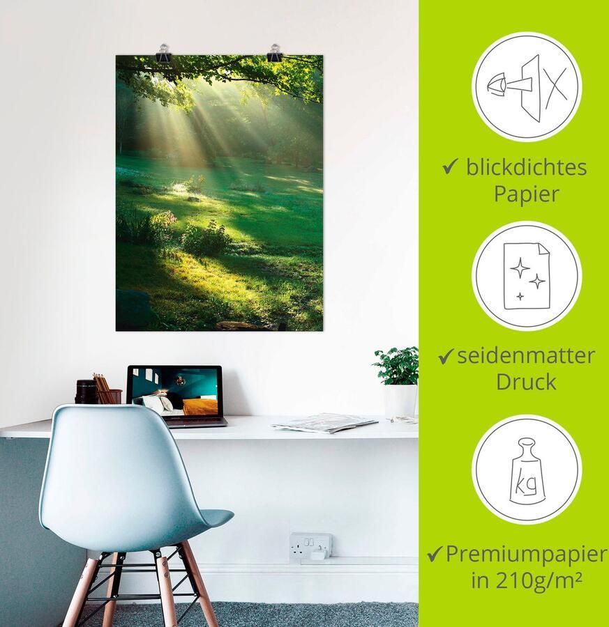 Artland Artprint Lichtbundel als artprint van aluminium artprint voor buiten artprint op linnen poster muursticker - Foto 4