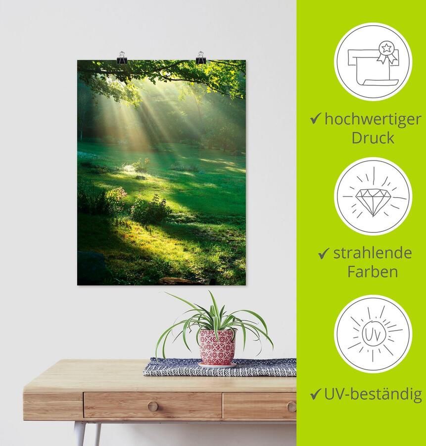 Artland Artprint Lichtbundel als artprint van aluminium artprint voor buiten artprint op linnen poster muursticker - Foto 5