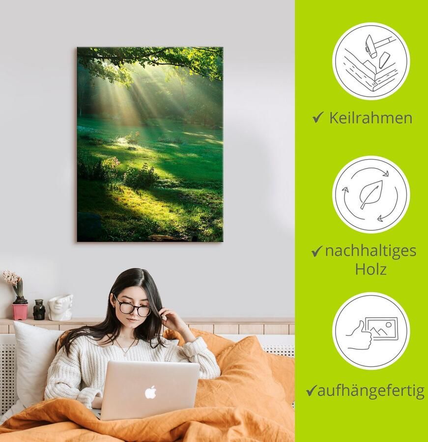 Artland Artprint Lichtbundel als artprint van aluminium artprint voor buiten artprint op linnen poster muursticker - Foto 4