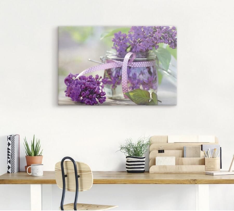 Artland Artprint Lila boeket als artprint op linnen poster muursticker in verschillende maten - Foto 3