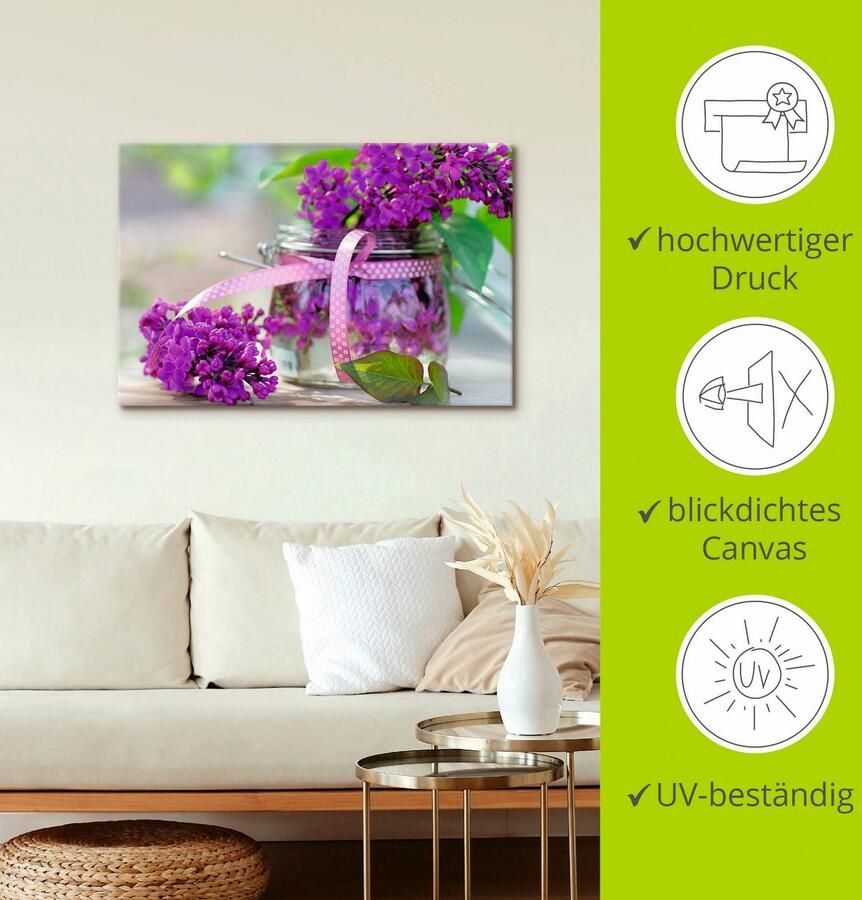 Artland Artprint Lila boeket als artprint op linnen poster muursticker in verschillende maten - Foto 2