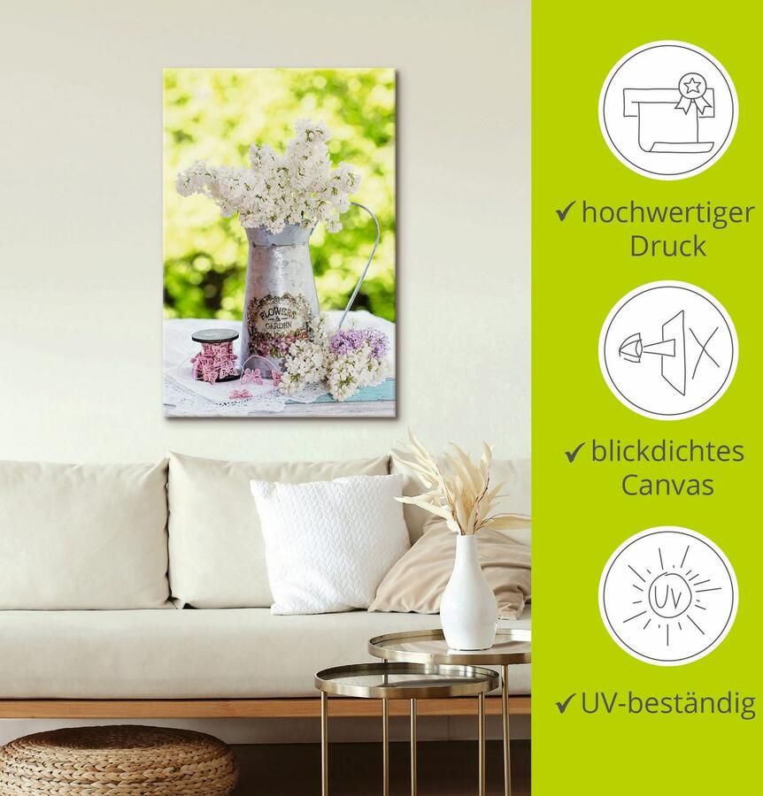 Artland Artprint Lila en shabby chic stilleven als artprint van aluminium artprint voor buiten artprint op linnen poster muursticker - Foto 3