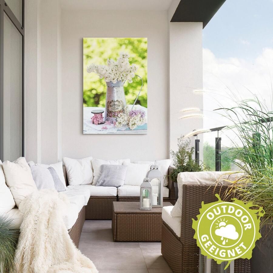 Artland Artprint Lila en shabby chic stilleven als artprint van aluminium artprint voor buiten artprint op linnen poster muursticker