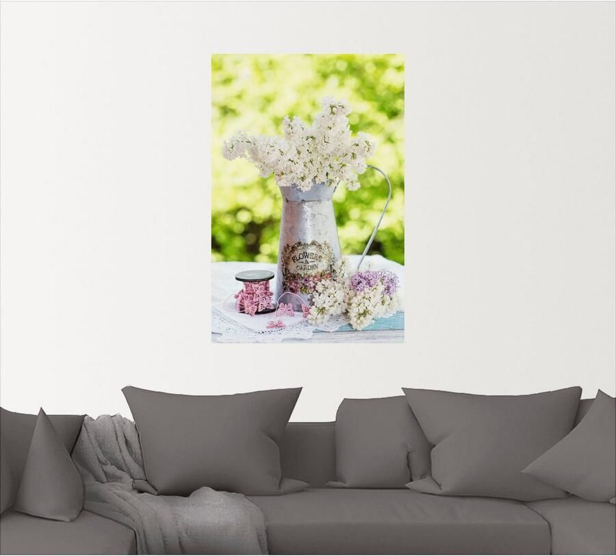 Artland Artprint Lila en shabby chic stilleven als artprint van aluminium artprint voor buiten artprint op linnen poster muursticker - Foto 4