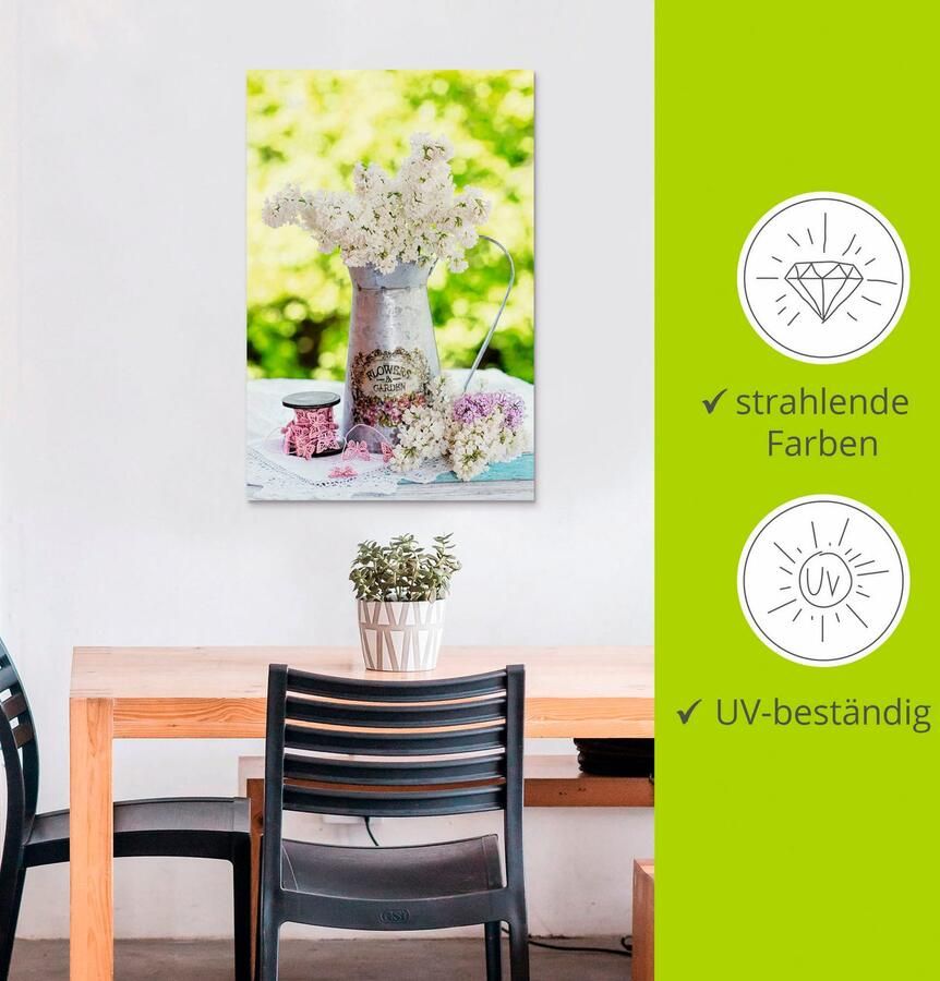 Artland Artprint Lila en shabby chic stilleven als artprint van aluminium artprint voor buiten artprint op linnen poster muursticker - Foto 2