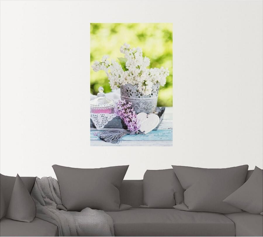 Artland Artprint Lila en shabby chic stilleven I als artprint op linnen poster muursticker in verschillende maten - Foto 4