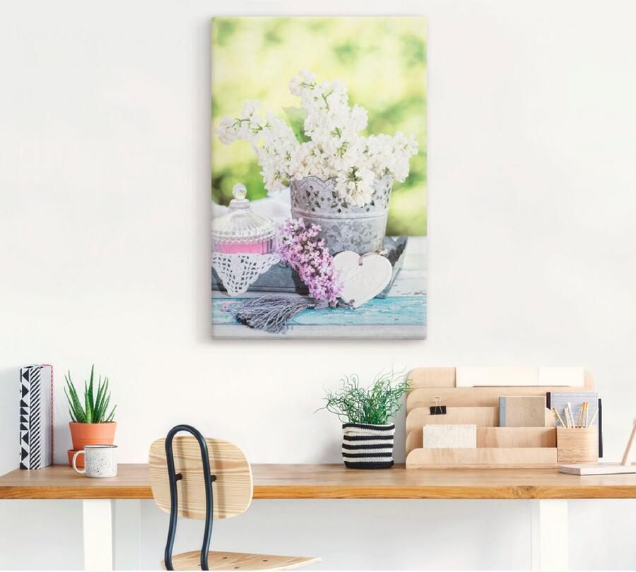 Artland Artprint Lila en shabby chic stilleven I als artprint op linnen poster muursticker in verschillende maten - Foto 3