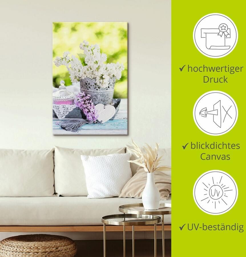 Artland Artprint Lila en shabby chic stilleven I als artprint op linnen poster muursticker in verschillende maten - Foto 2