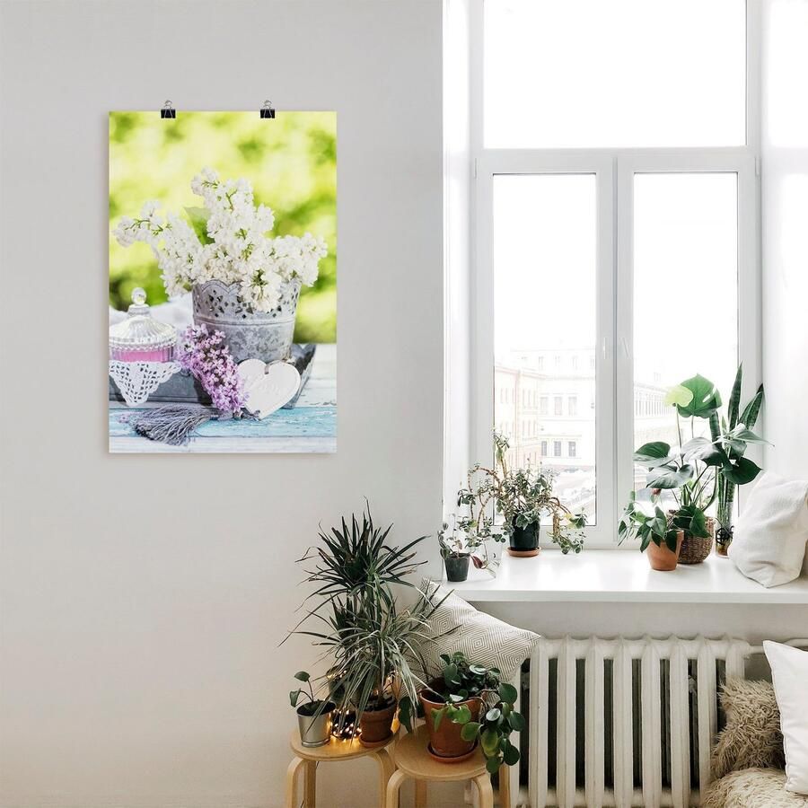 Artland Artprint Lila en shabby chic stilleven I als artprint op linnen poster muursticker in verschillende maten - Foto 2