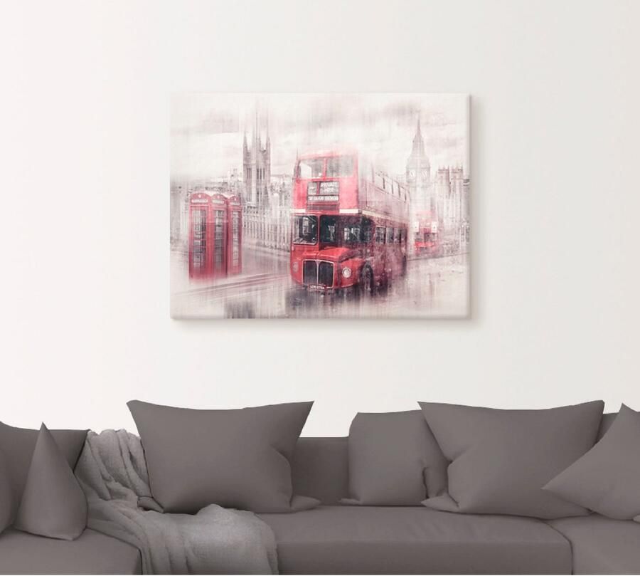 Artland Artprint Londen Westminster collage als artprint op linnen poster in verschillende formaten maten - Foto 4
