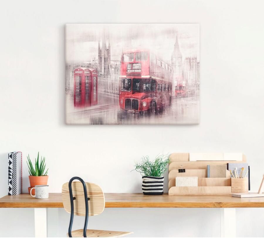 Artland Artprint Londen Westminster collage als artprint op linnen poster in verschillende formaten maten - Foto 3