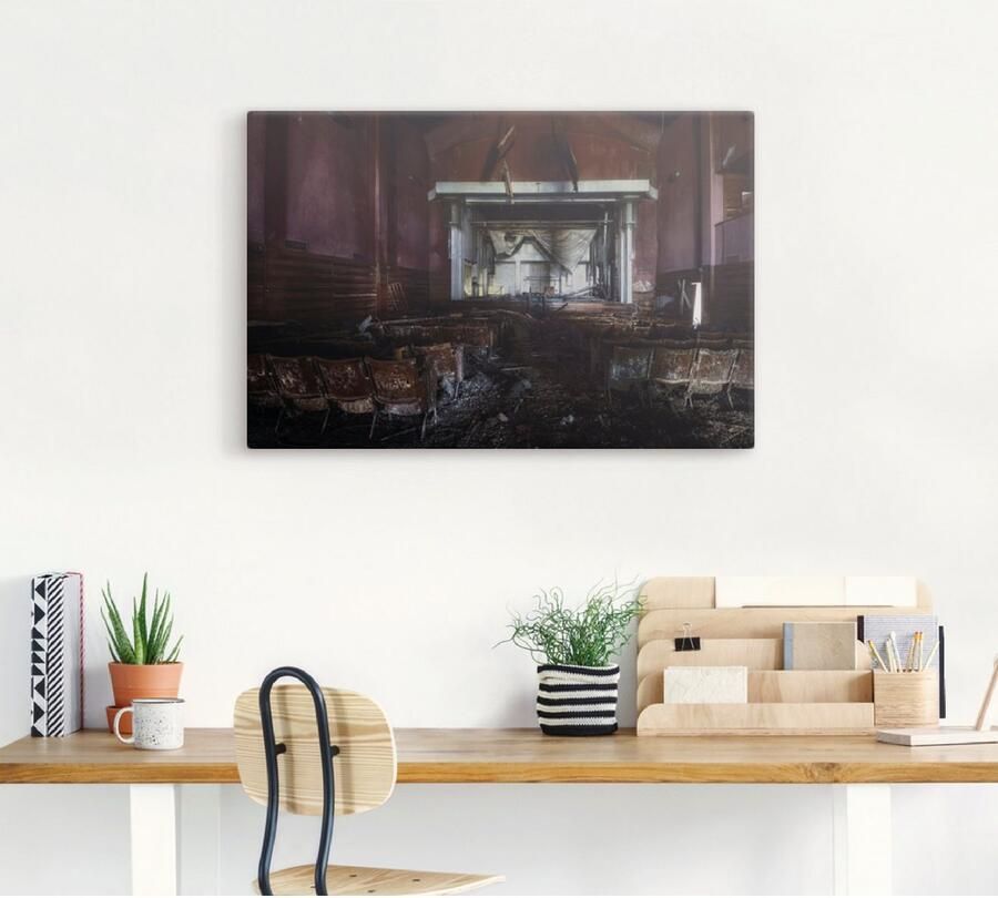 Artland Artprint Lost Place bioscoop verlaten plaatsen als artprint van aluminium artprint voor buiten artprint op linnen poster in verschillende maten. maten - Foto 5