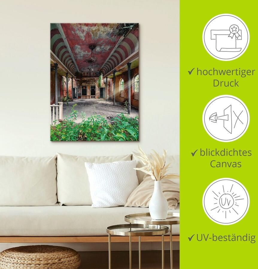 Artland Artprint Lost Place danszaal balzaal als artprint van aluminium artprint voor buiten artprint op linnen poster in verschillende maten. maten - Foto 3