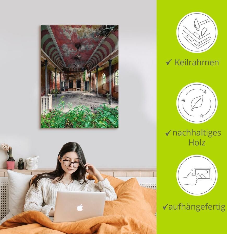 Artland Artprint Lost Place danszaal balzaal als artprint van aluminium artprint voor buiten artprint op linnen poster in verschillende maten. maten - Foto 2