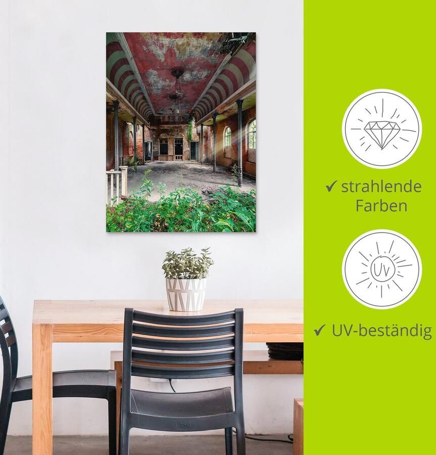 Artland Artprint Lost Place danszaal balzaal als artprint van aluminium artprint voor buiten artprint op linnen poster in verschillende maten. maten - Foto 3