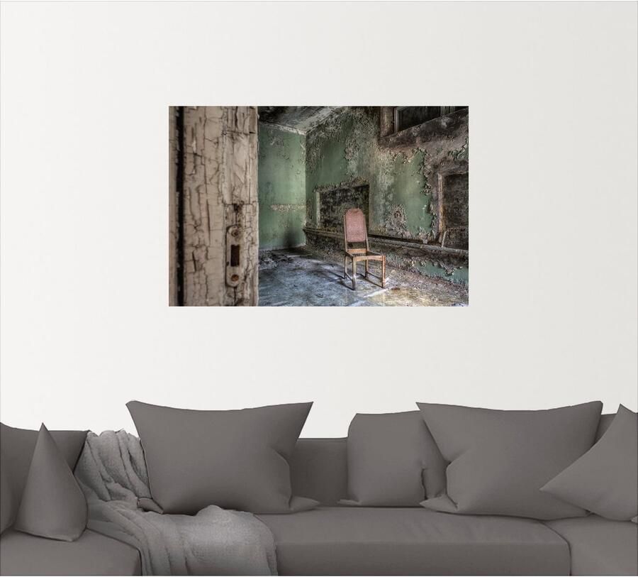 Artland Artprint Lost Place eenzame stoel als artprint van aluminium artprint voor buiten artprint op linnen poster muursticker - Foto 4