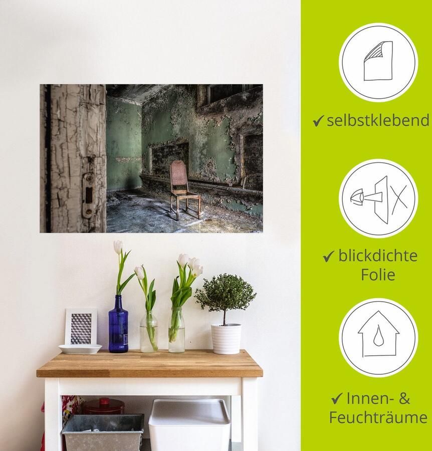 Artland Artprint Lost Place eenzame stoel als artprint van aluminium artprint voor buiten artprint op linnen poster muursticker - Foto 3