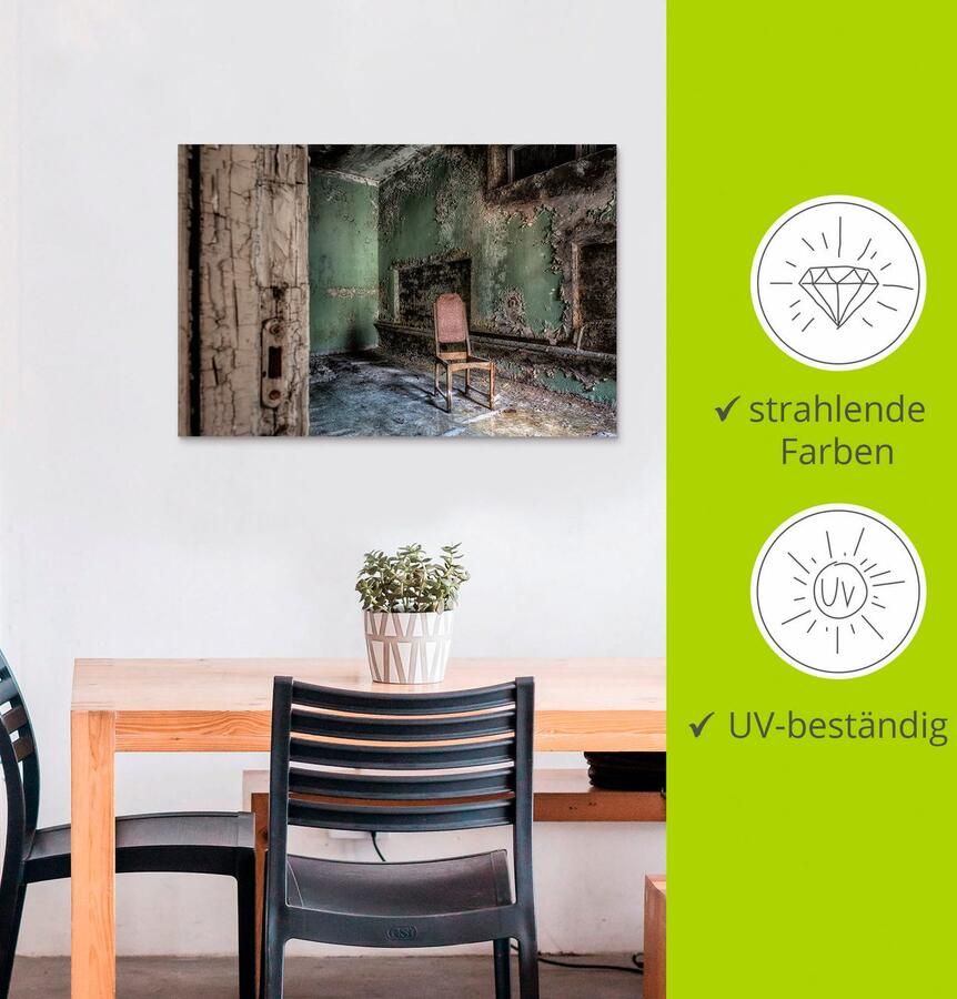 Artland Artprint Lost Place eenzame stoel als artprint van aluminium artprint voor buiten artprint op linnen poster muursticker - Foto 2