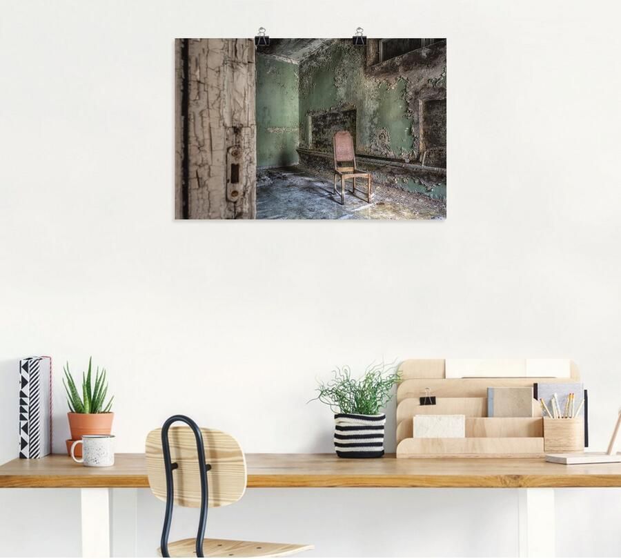 Artland Artprint Lost Place eenzame stoel als artprint van aluminium artprint voor buiten artprint op linnen poster muursticker - Foto 4