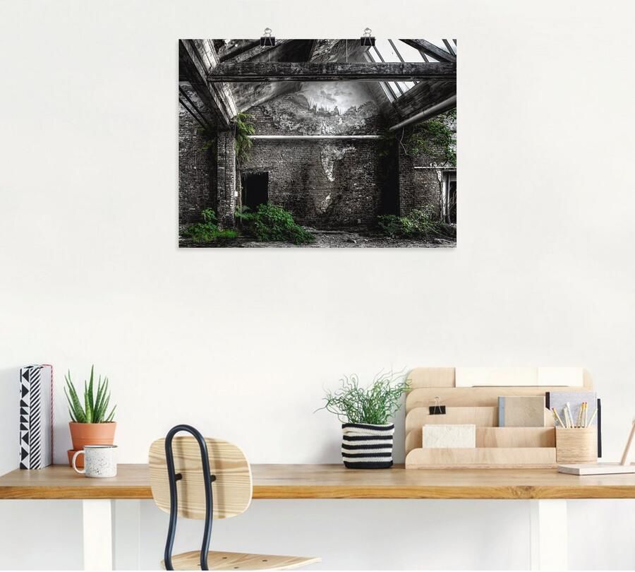 Artland Artprint Lost Place oude fabriek als artprint van aluminium artprint voor buiten poster in diverse formaten - Foto 4