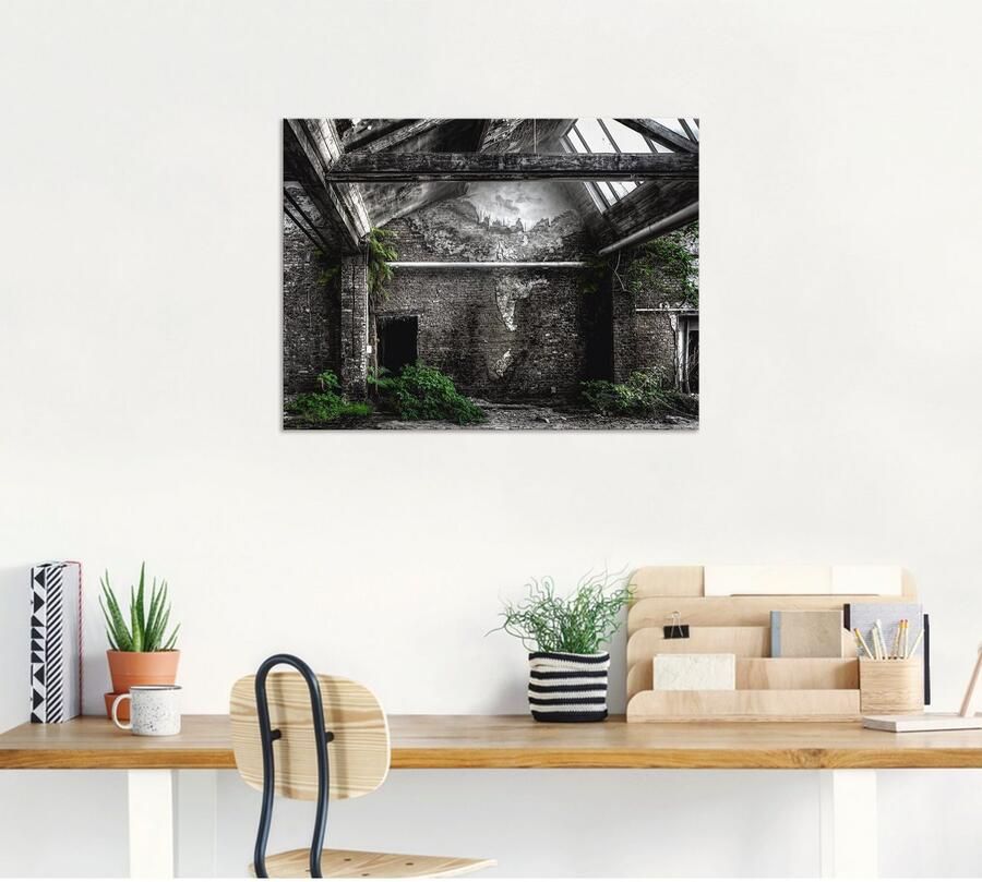 Artland Artprint Lost Place oude fabriek als artprint van aluminium artprint voor buiten poster in diverse formaten - Foto 5