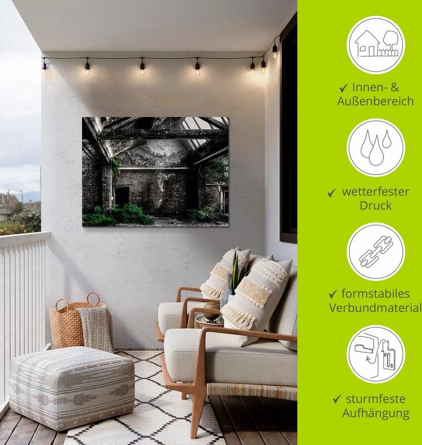 Artland Artprint Lost Place oude fabriek als artprint van aluminium artprint voor buiten poster in diverse formaten - Foto 3