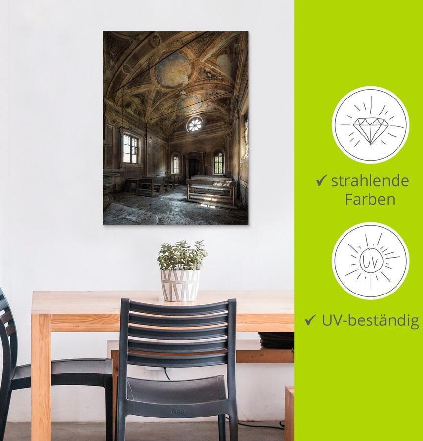 Artland Artprint Lost Place oude kerk architectuur als artprint van aluminium artprint voor buiten artprint op linnen in verschillende maten - Foto 3