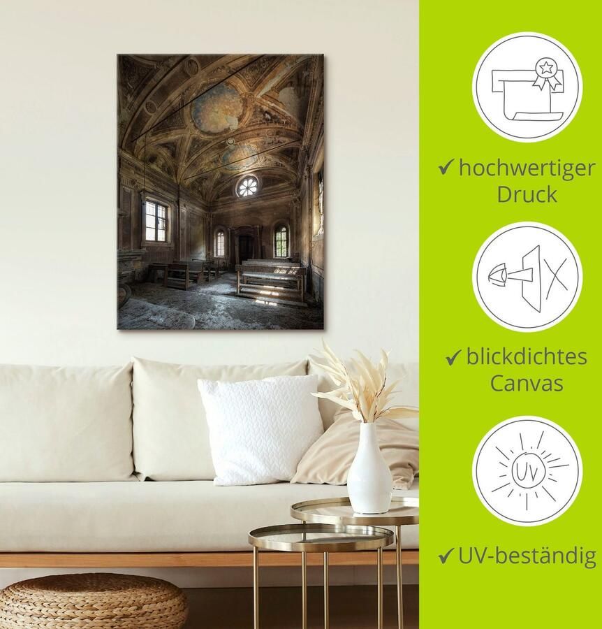 Artland Artprint Lost Place oude kerk architectuur als artprint van aluminium artprint voor buiten artprint op linnen in verschillende maten - Foto 3