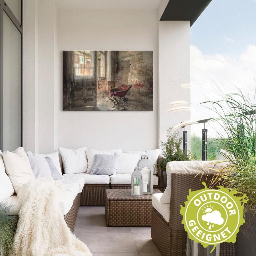 Artland Artprint Lost Place rode fauteuil I als artprint van aluminium artprint voor buiten artprint op linnen poster muursticker - Foto 2