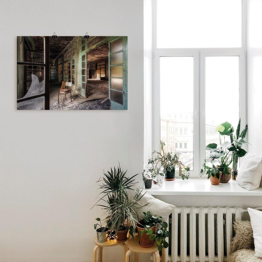 Artland Artprint Lost Place stoel verlaten plaatsen als artprint van aluminium artprint voor buiten artprint op linnen poster in verschillende maten. maten