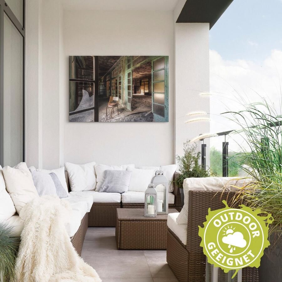 Artland Artprint Lost Place stoel verlaten plaatsen als artprint van aluminium artprint voor buiten artprint op linnen poster in verschillende maten. maten