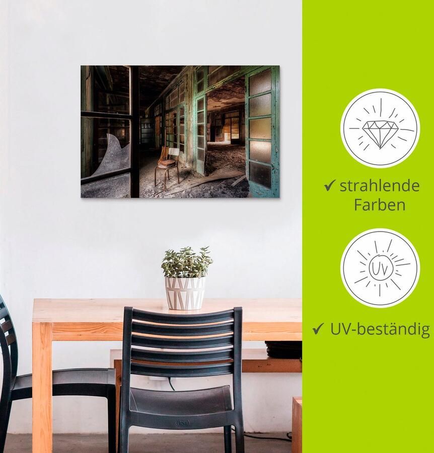 Artland Artprint Lost Place stoel verlaten plaatsen als artprint van aluminium artprint voor buiten artprint op linnen poster in verschillende maten. maten - Foto 2