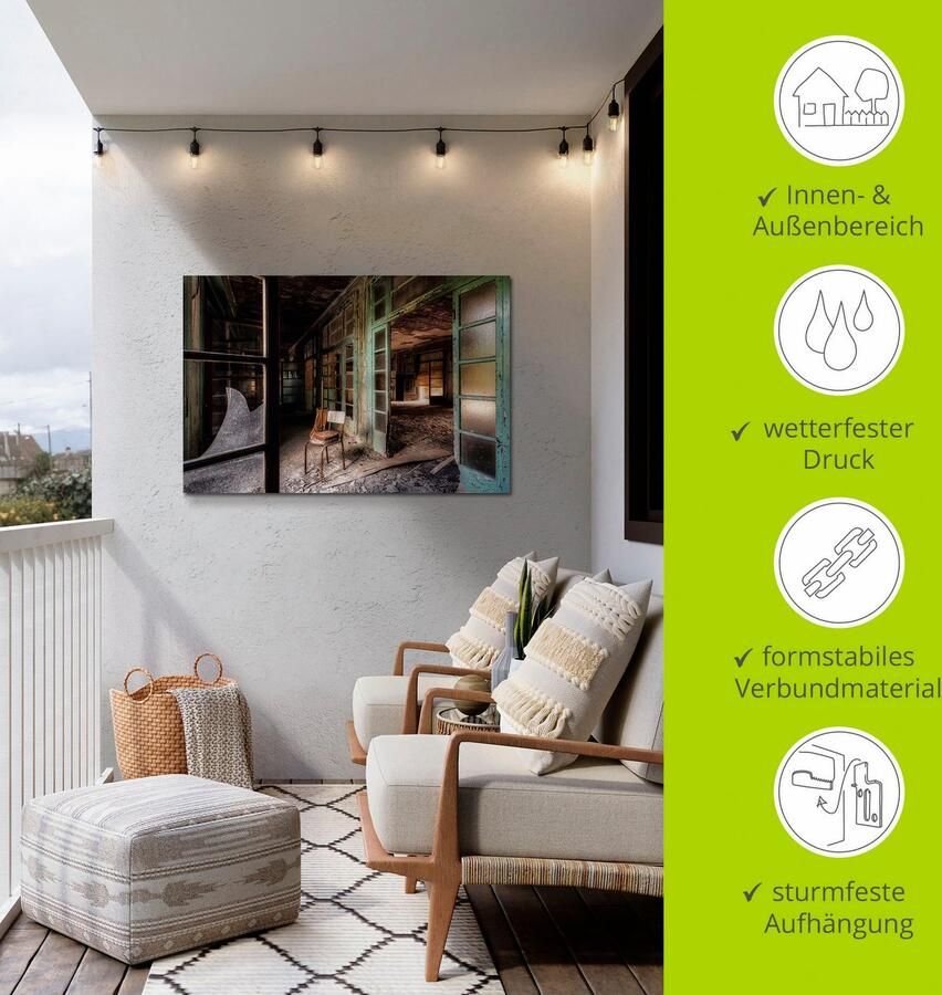 Artland Artprint Lost Place stoel verlaten plaatsen als artprint van aluminium artprint voor buiten artprint op linnen poster in verschillende maten. maten - Foto 3