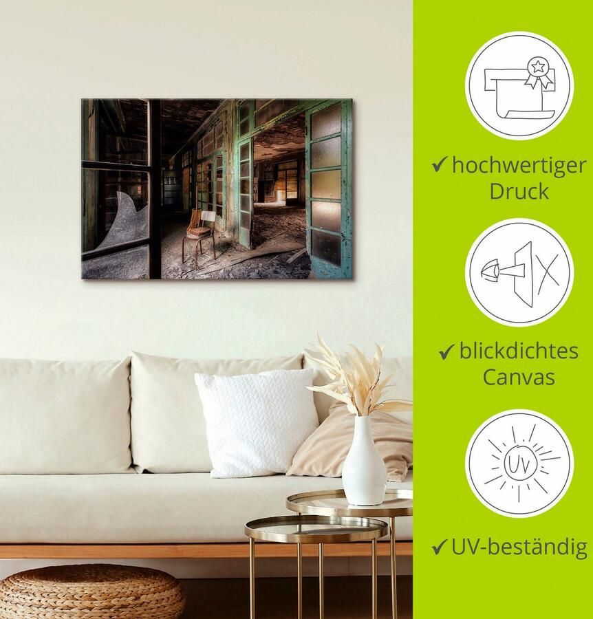 Artland Artprint Lost Place stoel verlaten plaatsen als artprint van aluminium artprint voor buiten artprint op linnen poster in verschillende maten. maten - Foto 2