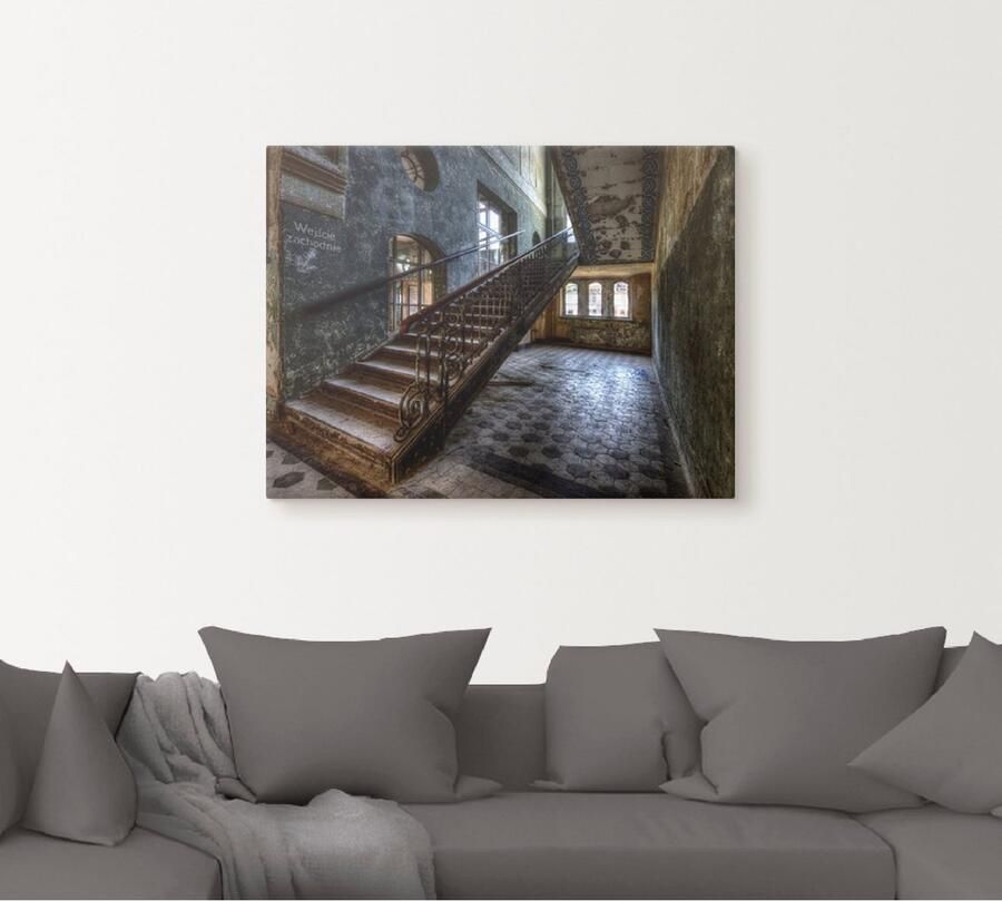 Artland Artprint Lost Place trappen als artprint op linnen poster in verschillende formaten maten - Foto 4