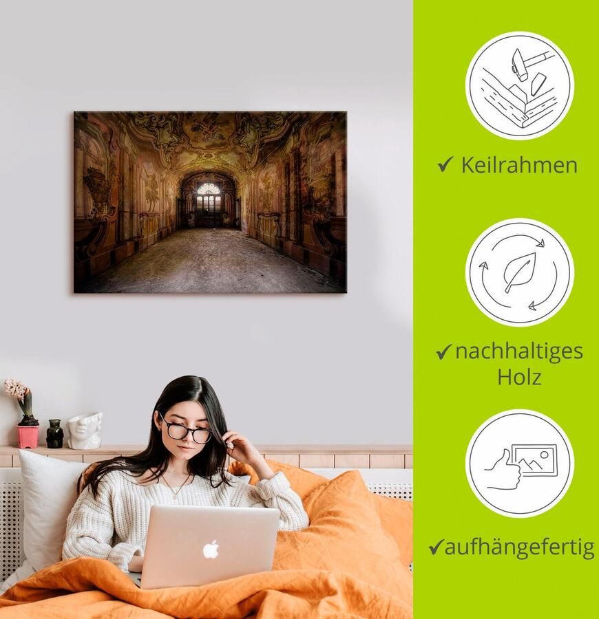 Artland Artprint Lost Place villa verlaten plaatsen als artprint van aluminium artprint voor buiten artprint op linnen in verschillende maten