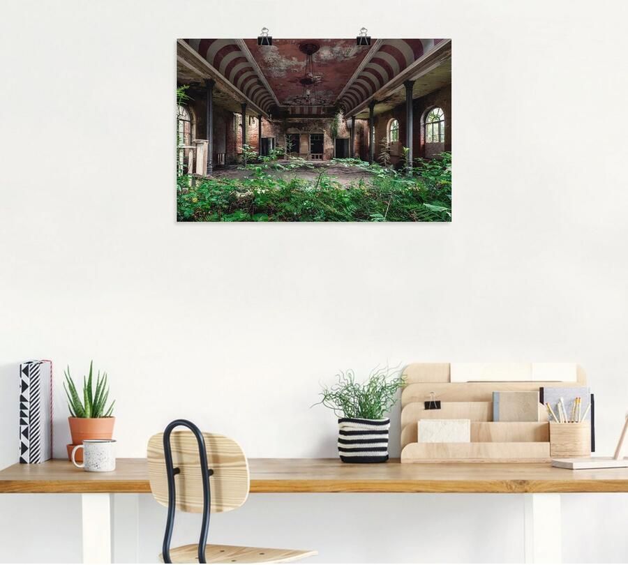 Artland Artprint Lost Places danszaal verlaten als artprint op linnen poster in verschillende formaten maten - Foto 5