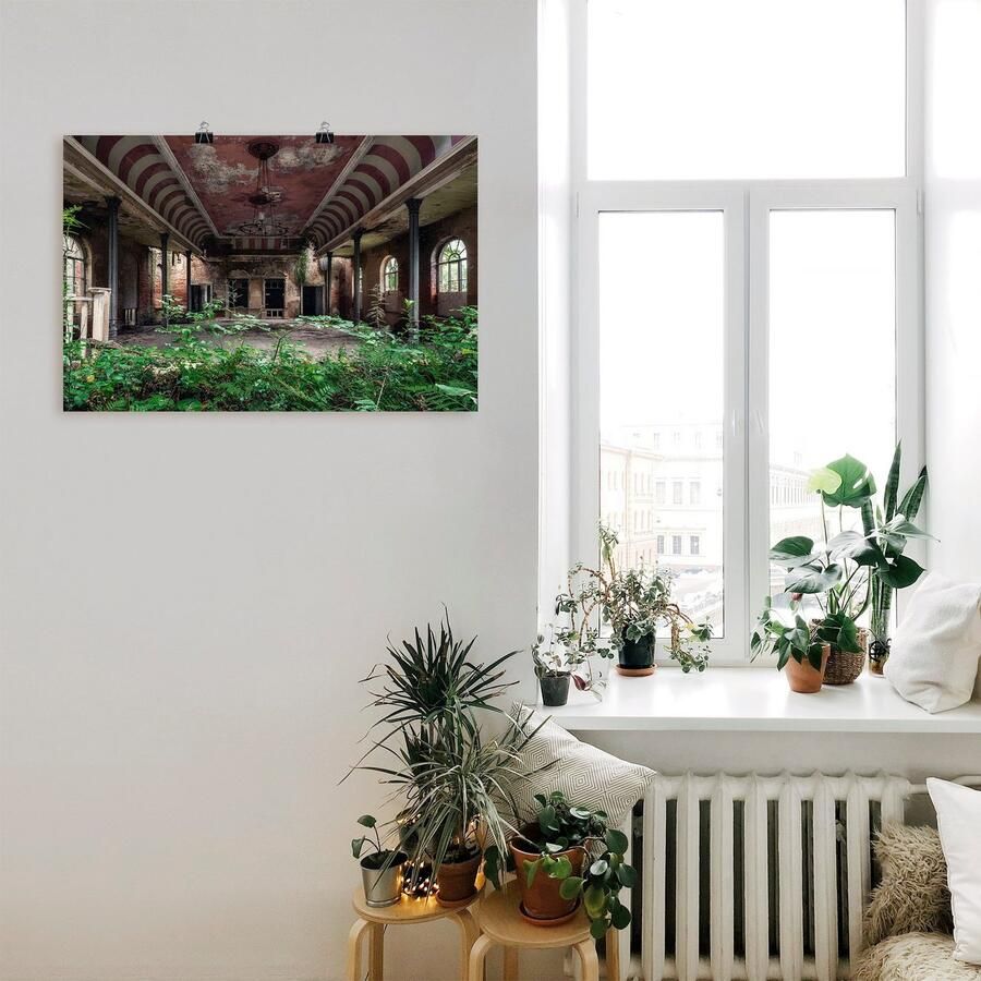 Artland Artprint Lost Places danszaal verlaten als artprint op linnen poster in verschillende formaten maten - Foto 2