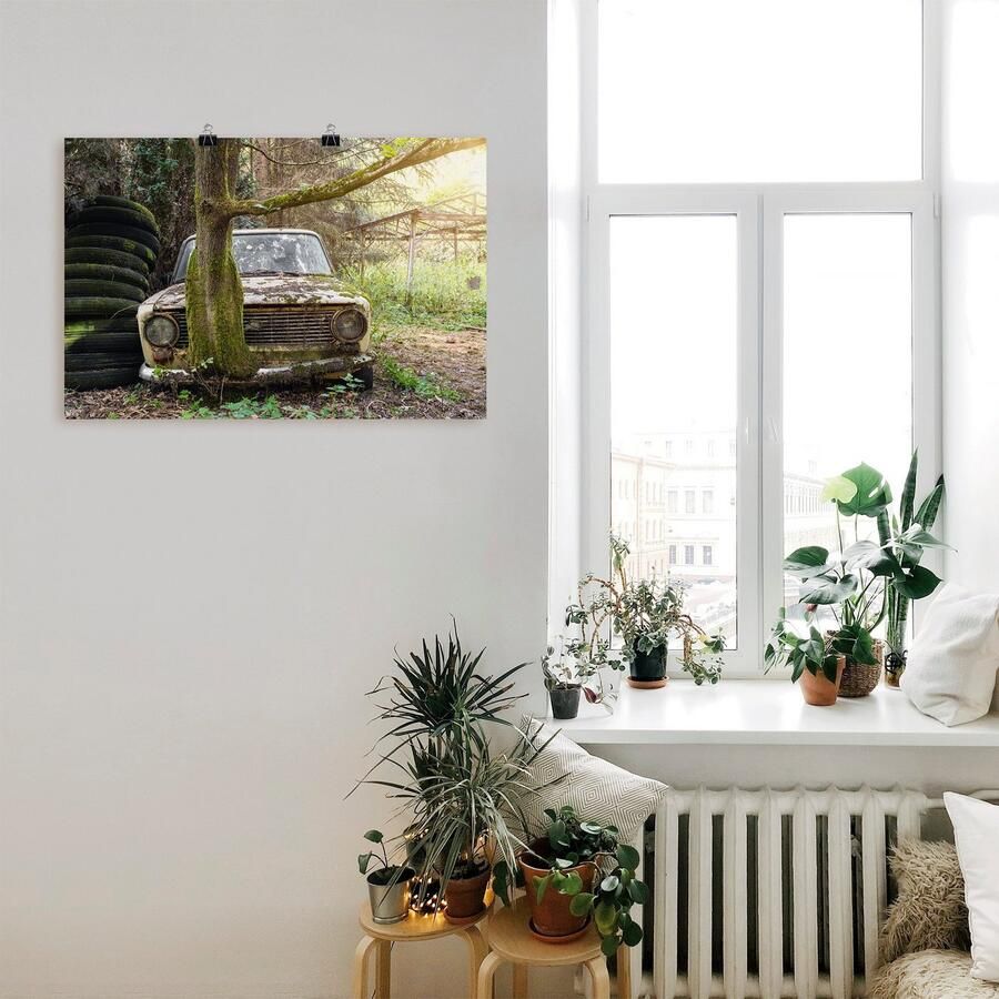 Artland Artprint Lost Places roestige Lada- verlaten als poster in verschillende formaten maten