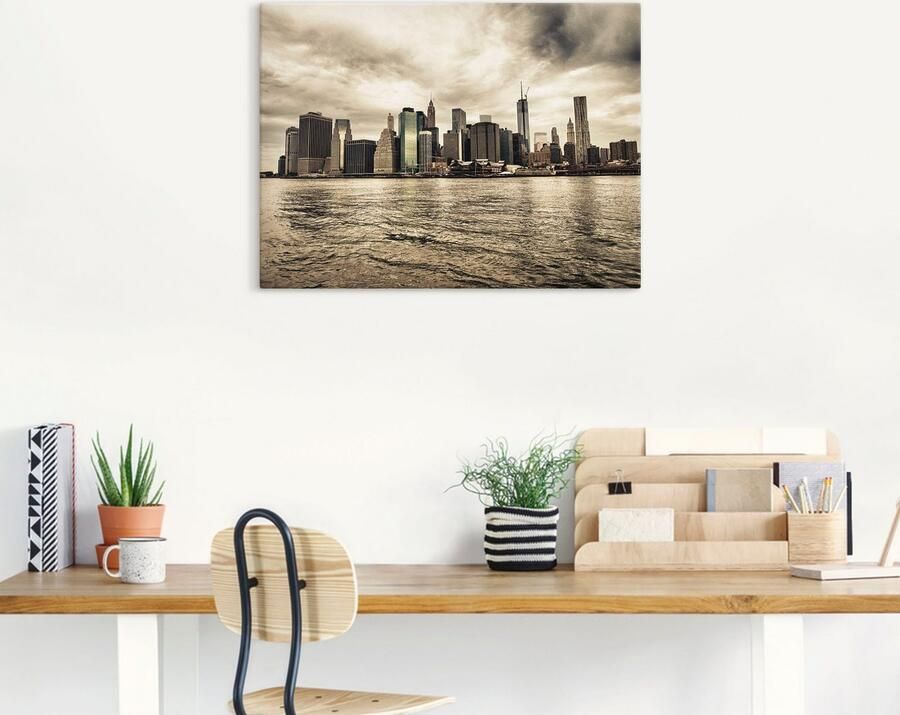 Artland Artprint Lower Manhattan skyline als artprint op linnen poster in verschillende formaten maten - Foto 5